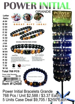 Power Initial Bracelets Grande